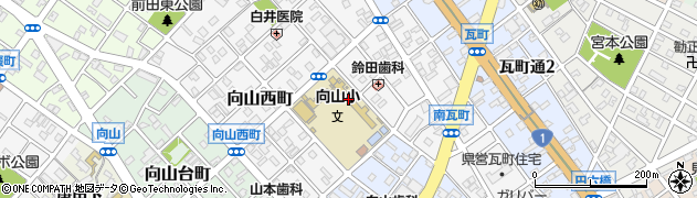 豊橋市役所　向山校区市民館周辺の地図