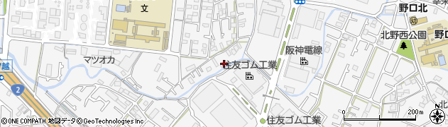 兵庫県加古川市野口町水足522周辺の地図