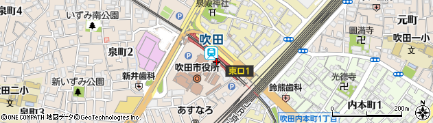 吹田駅周辺の地図