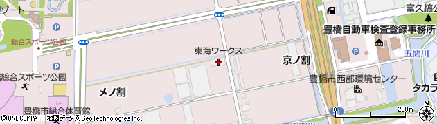 愛知県豊橋市神野新田町メノ割33周辺の地図