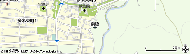 愛知県豊橋市多米町南脇周辺の地図