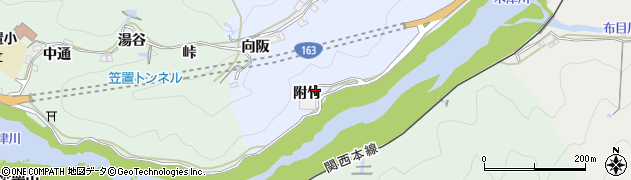京都府笠置町（相楽郡）有市（附竹）周辺の地図