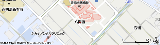 愛知県豊橋市青竹町八間西周辺の地図