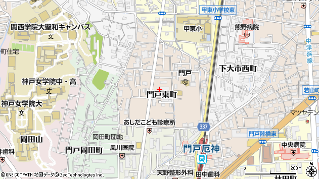 〒662-0824 兵庫県西宮市門戸東町の地図