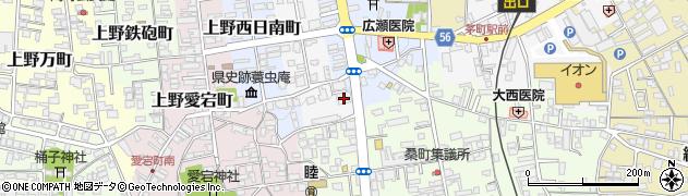 百五銀行上野中央支店周辺の地図