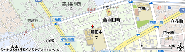 愛知県豊橋市西羽田町周辺の地図
