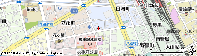 豊橋有料車庫柴田周辺の地図