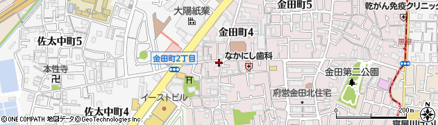 守口金田町二郵便局 ＡＴＭ周辺の地図
