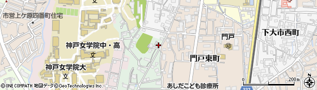 門戸岡田公園周辺の地図