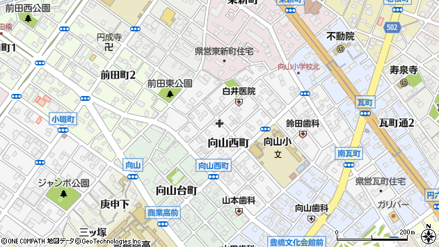 〒440-0861 愛知県豊橋市向山西町の地図