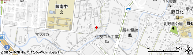 兵庫県加古川市野口町水足518周辺の地図