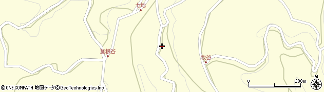 岡山県高梁市川上町七地1657周辺の地図