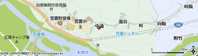 京都府笠置町（相楽郡）笠置（中通）周辺の地図