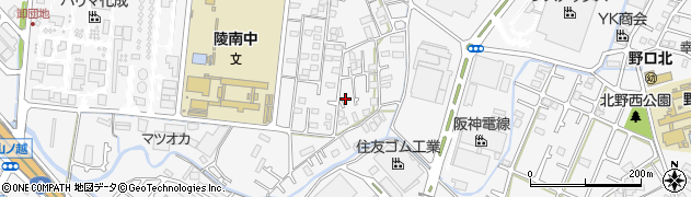 兵庫県加古川市野口町水足510周辺の地図