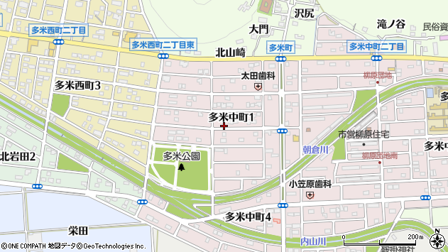 〒440-0027 愛知県豊橋市多米中町の地図
