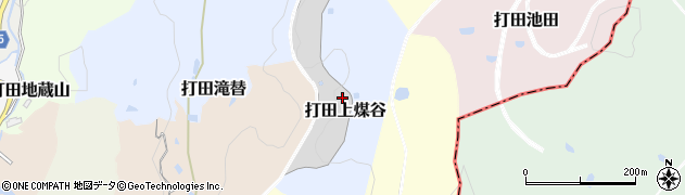 京都府京田辺市打田上煤谷周辺の地図