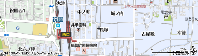 京都府相楽郡精華町祝園長塚32周辺の地図