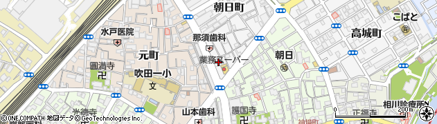 ビジョンメガネ吹田朝日町店周辺の地図