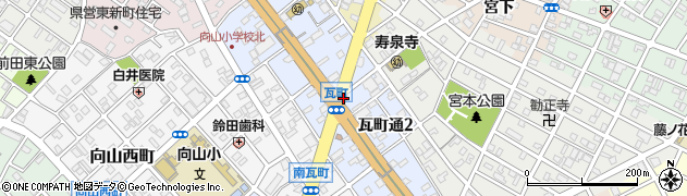 愛知県豊橋市瓦町通周辺の地図