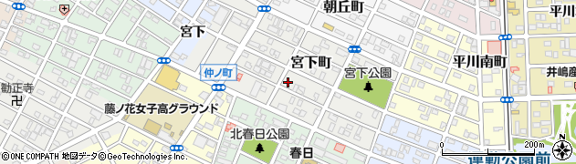 愛知県豊橋市宮下町周辺の地図