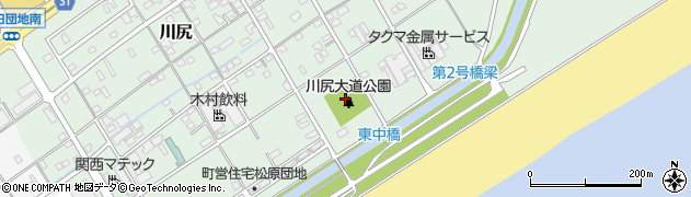 川尻大道公園周辺の地図