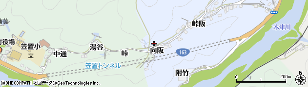 京都府笠置町（相楽郡）有市（向阪）周辺の地図