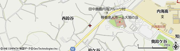 愛知県南知多町（知多郡）内海（西鈴谷）周辺の地図