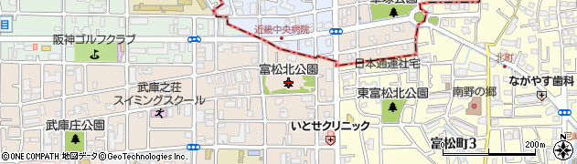 富松北公園周辺の地図