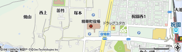 京都府精華町（相楽郡）周辺の地図