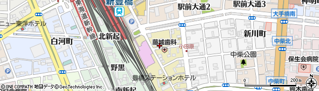 トヨタレンタリース名古屋新豊橋駅前店周辺の地図
