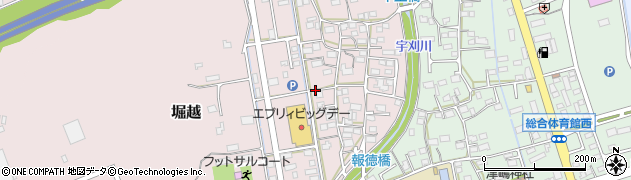 静岡県袋井市堀越周辺の地図