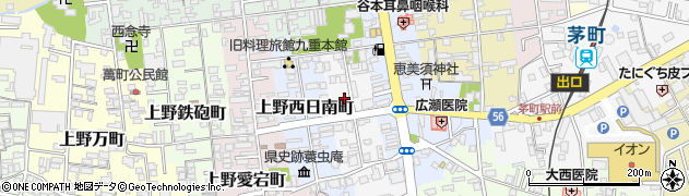三重県伊賀市上野東日南町周辺の地図