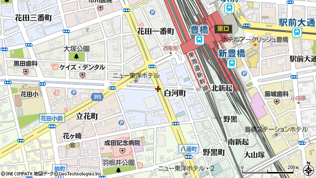 〒441-8021 愛知県豊橋市白河町の地図
