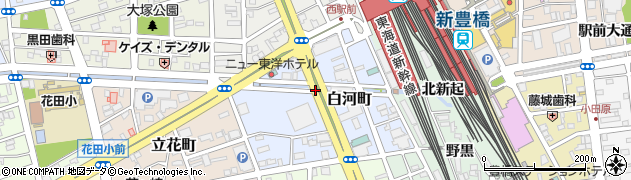 愛知県豊橋市白河町周辺の地図