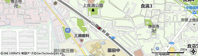 上食満(新幹線下)公園周辺の地図