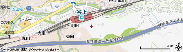 兵庫県神戸市北区山田町上谷上（福浄寺）周辺の地図