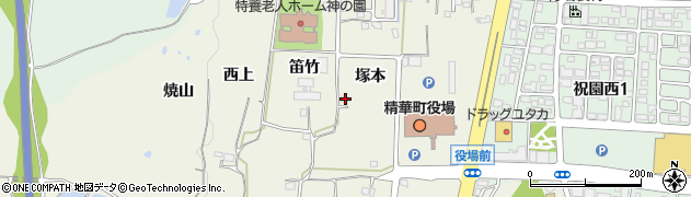 京都府相楽郡精華町南稲八妻塚本27周辺の地図