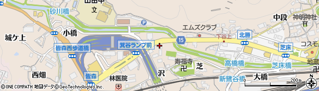 兵庫県神戸市北区山田町下谷上久保17周辺の地図