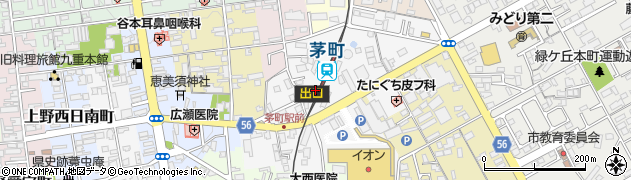 三重県伊賀市周辺の地図