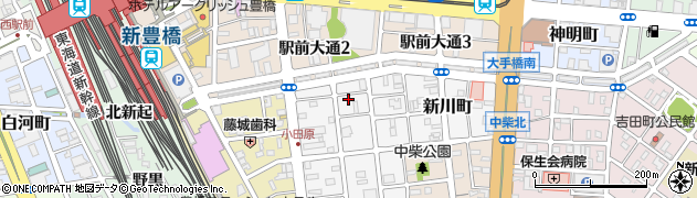 愛知県豊橋市東小田原町80周辺の地図