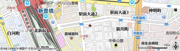 愛知県豊橋市東小田原町4周辺の地図