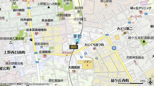 〒518-0838 三重県伊賀市上野茅町の地図