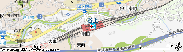 谷上駅周辺の地図