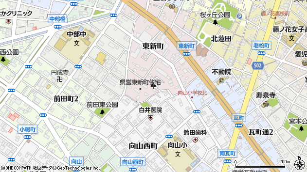 〒440-0812 愛知県豊橋市東新町の地図
