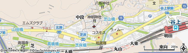 兵庫県神戸市北区山田町下谷上芝床周辺の地図