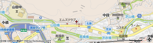 兵庫県神戸市北区山田町下谷上二ツ樋10周辺の地図