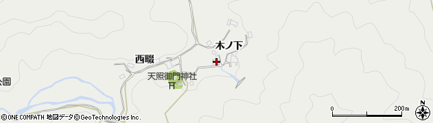 京都府相楽郡笠置町飛鳥路東畷周辺の地図