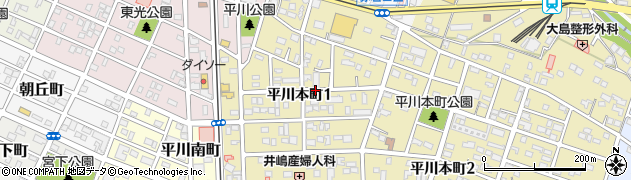 愛知県豊橋市平川本町周辺の地図