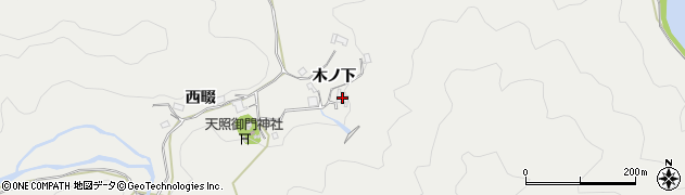 京都府相楽郡笠置町飛鳥路木ノ下周辺の地図