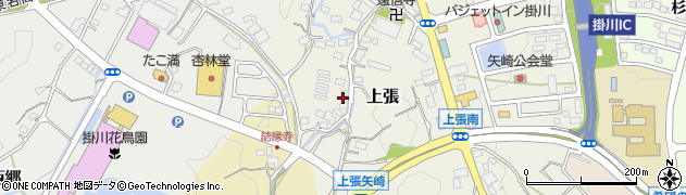 静岡県掛川市上張1030周辺の地図
